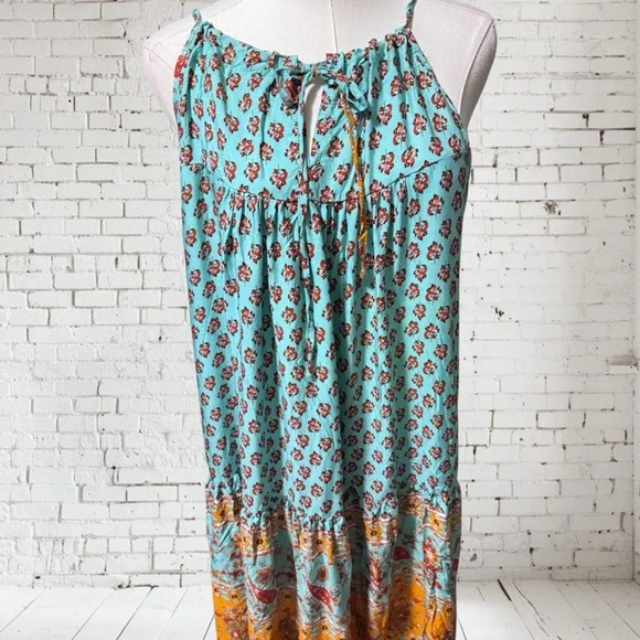 Cupshe Boho Dress Sz L NWT | Rayon Flowy Summer Festival Style - Picture 2 of 6